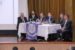 Oscar Farinelli de la Fadeeac los fiscales Diego Benedetto Facundo Flores y Edgardo Ledesma y los jefes policiales Fernando Flores y Adrián Acuña 02 Foto - Expotrade